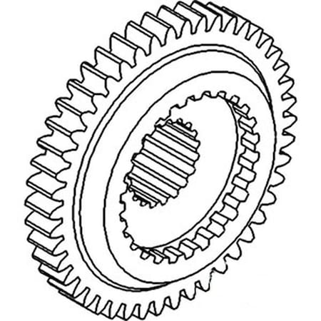 Aftermarket Combine Main Transmission Gear Fits Case IH WN- 46-Tooth 19/26-Spline 530700R1